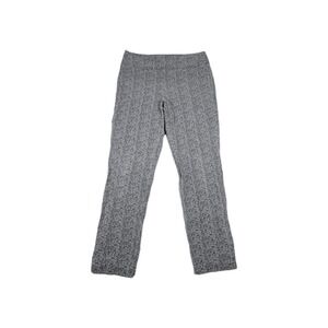 Tribal Skinny Slim Pants Women's Size‎ 12 Multicolor Black Herringbone Elastic